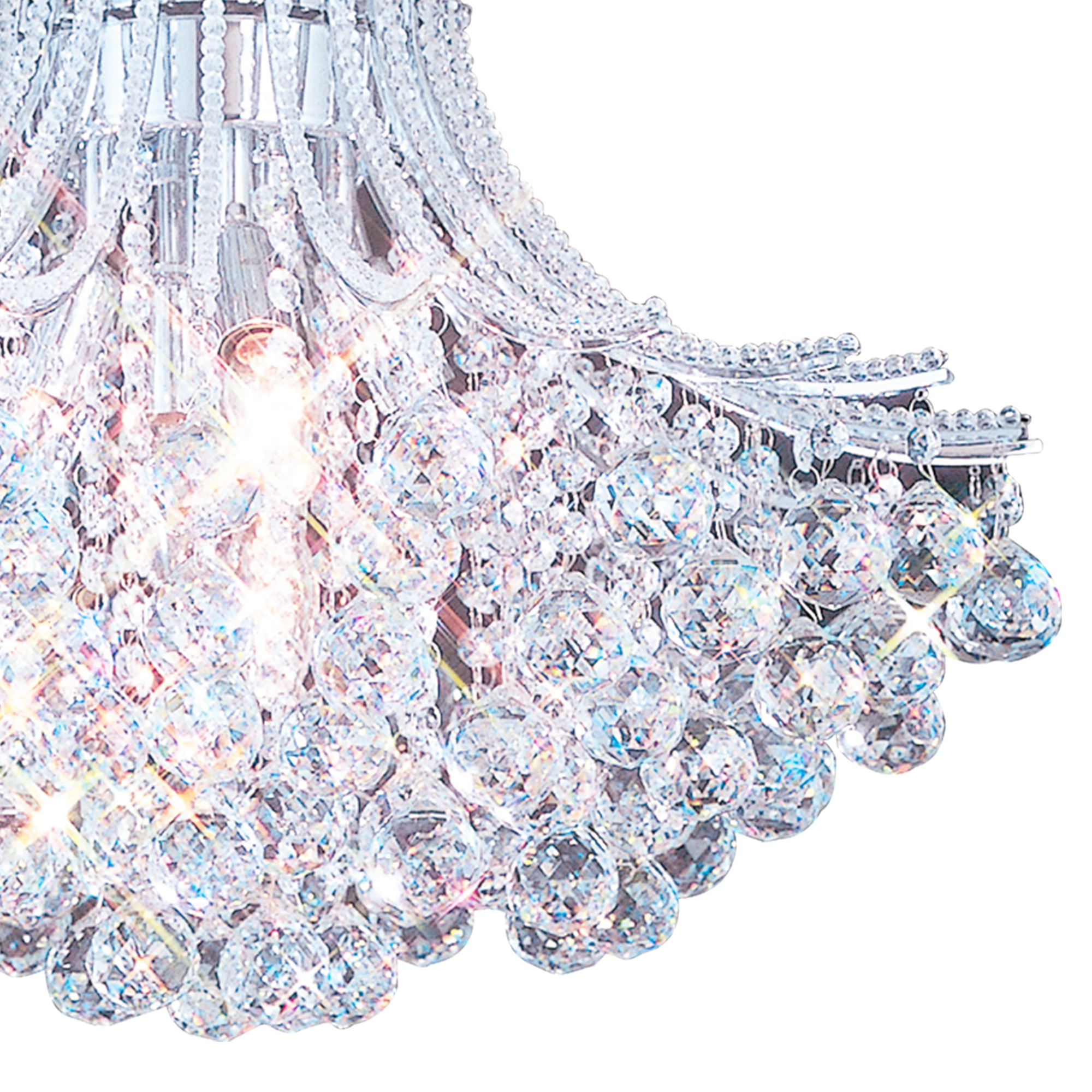 Bask Crystal Ceiling Lights Diyas Multi Arm Crystal Fittings